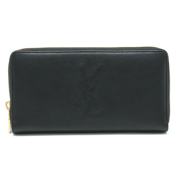 YVES SAINT LAURENT YSL  Round Long Wallet Leather Black 352904 - Picture 1 of 8